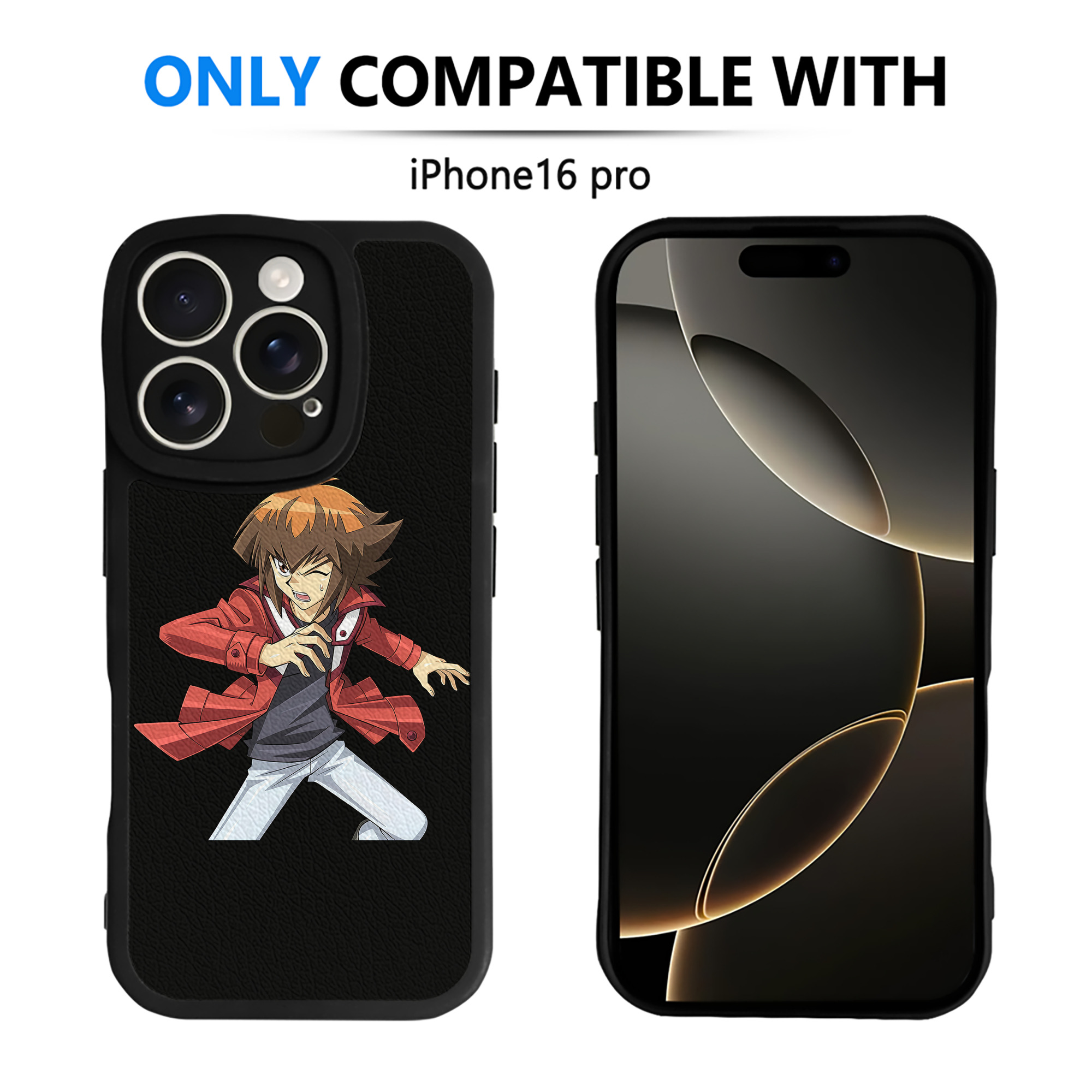 （画像用） 遊☆戯☆王 Yu-Gi-Oh! 【iPhone 16シリーズ対応】シリコンスマホケース（レザー調） 材質：シリコン